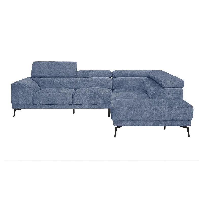 Homelegance Medora (2)2-Piece Sectional with Adjustable Headrests and Right Chaise