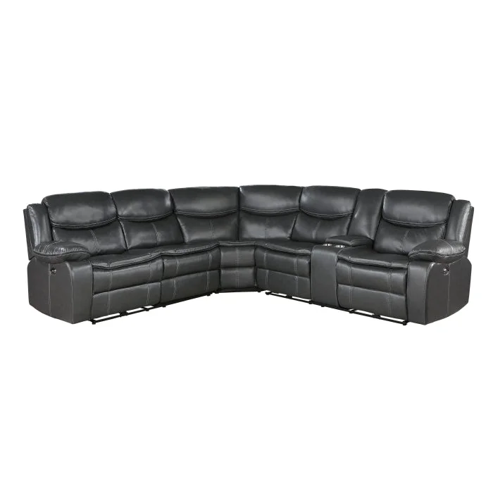 Homelegance Fargo (3)3-Piece Power Reclining Sectional with Right Console