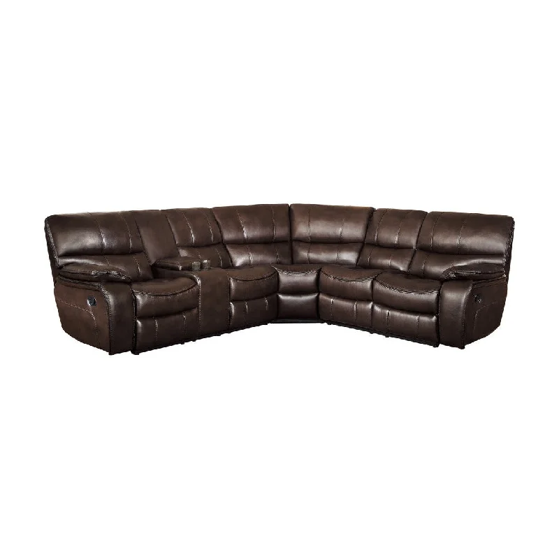 Homelegance Pecos (3)3-Piece Reclining Sectional with Left Console