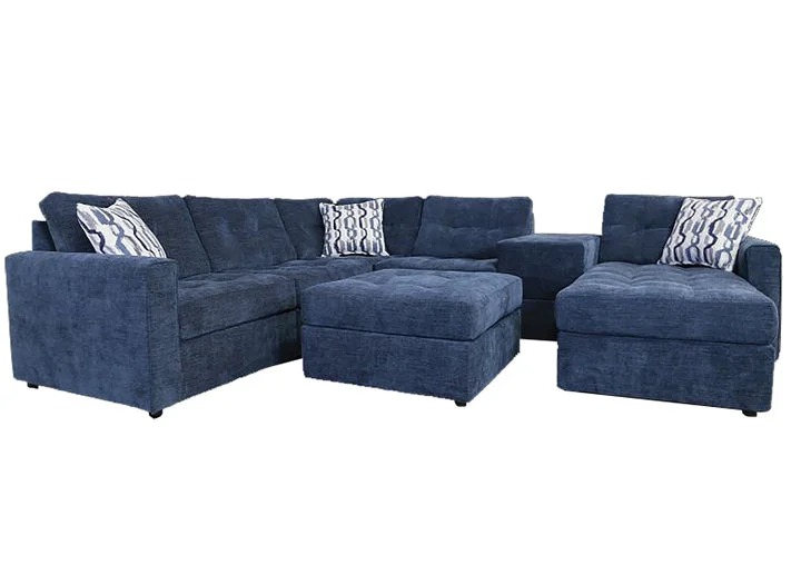 Aden Navy 6 Piece Sectional