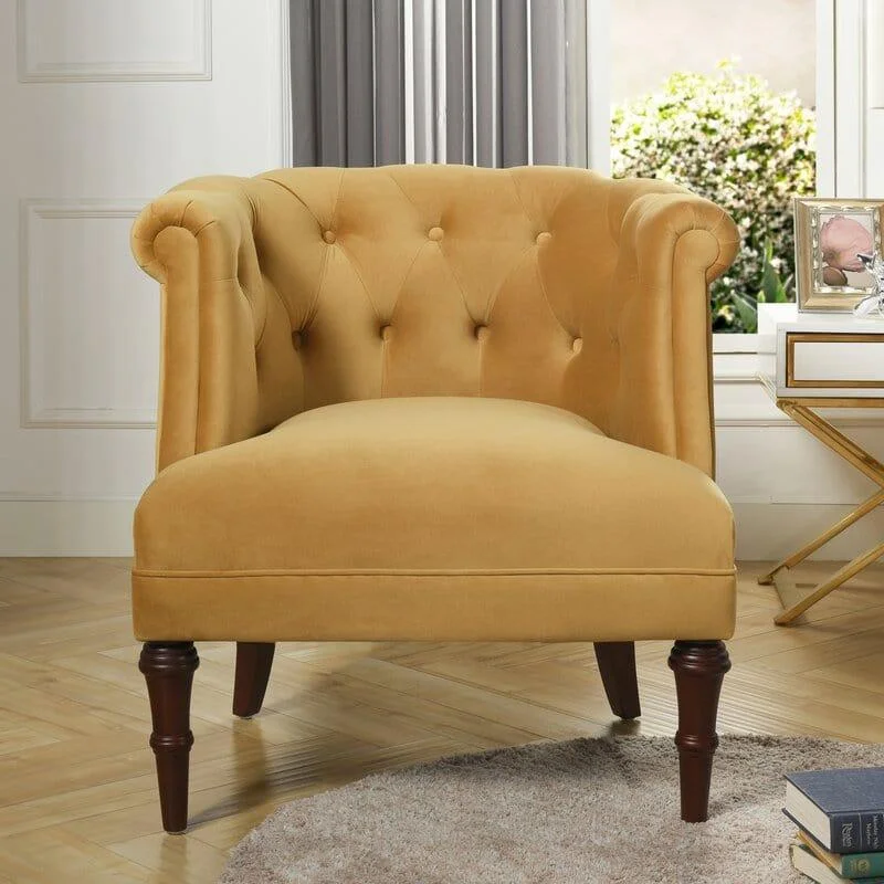 Alanna Wide Tufted Chesterfield Chair