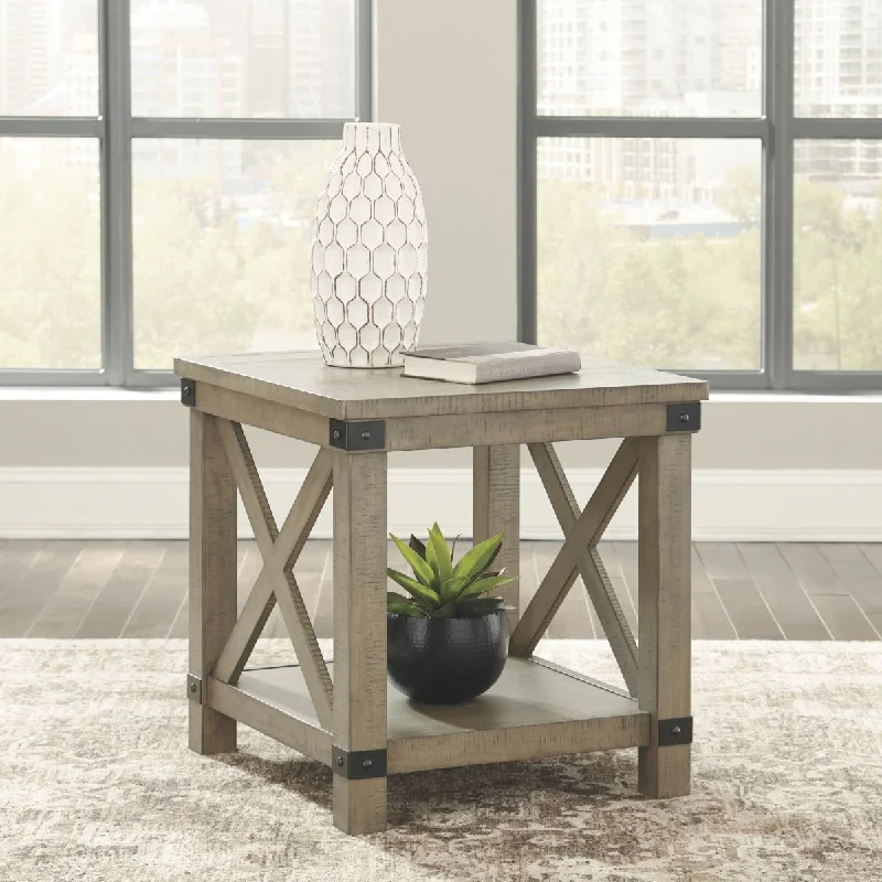 Aldwin Rectangular End Table Gray by Ashley Furniture