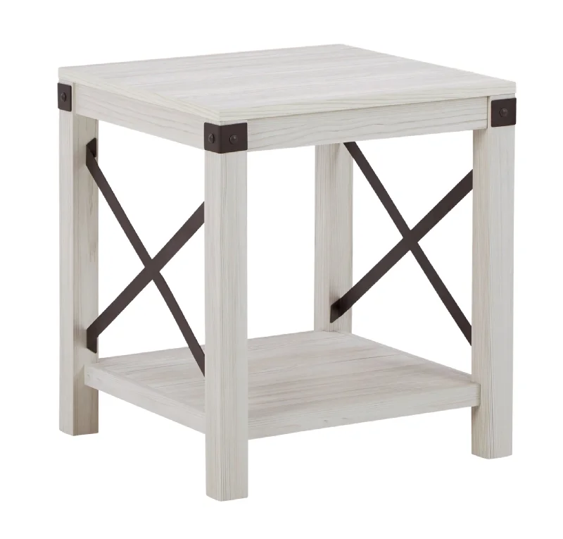 Bayflynn Whitewash Square End Table