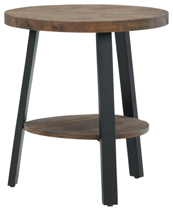 Chanzen Brown/Black Round End Table