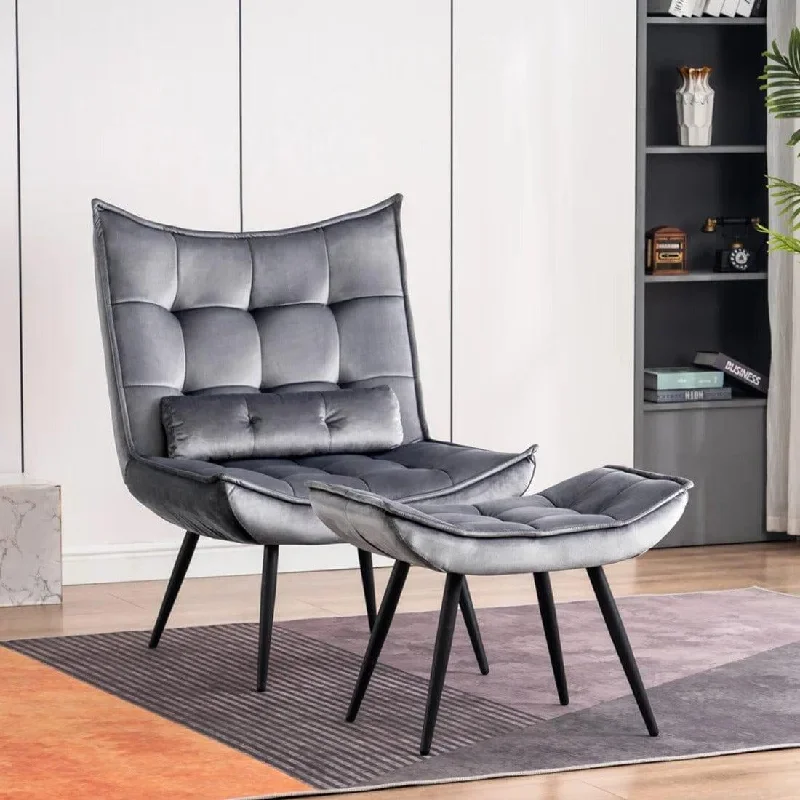 elroy accent chair with ottoman