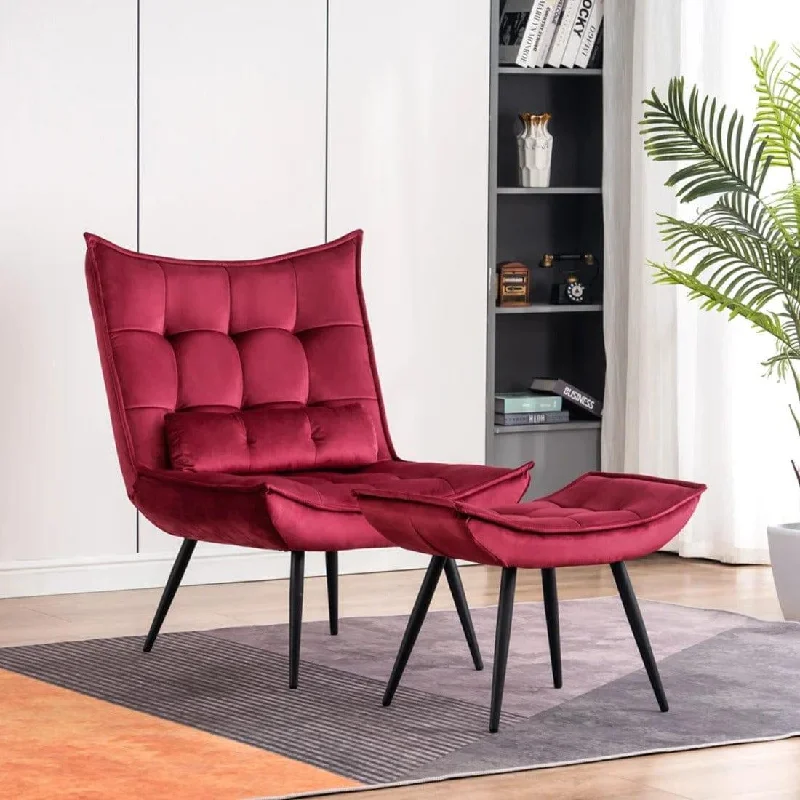 elroy accent chair with ottoman