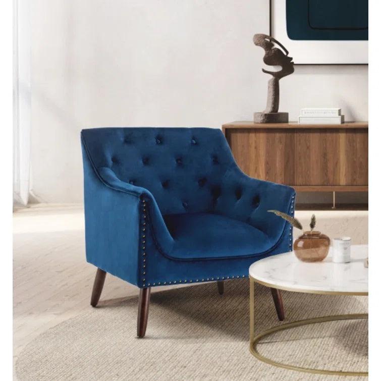 Megee  Wide Tufted Velvet Armchair