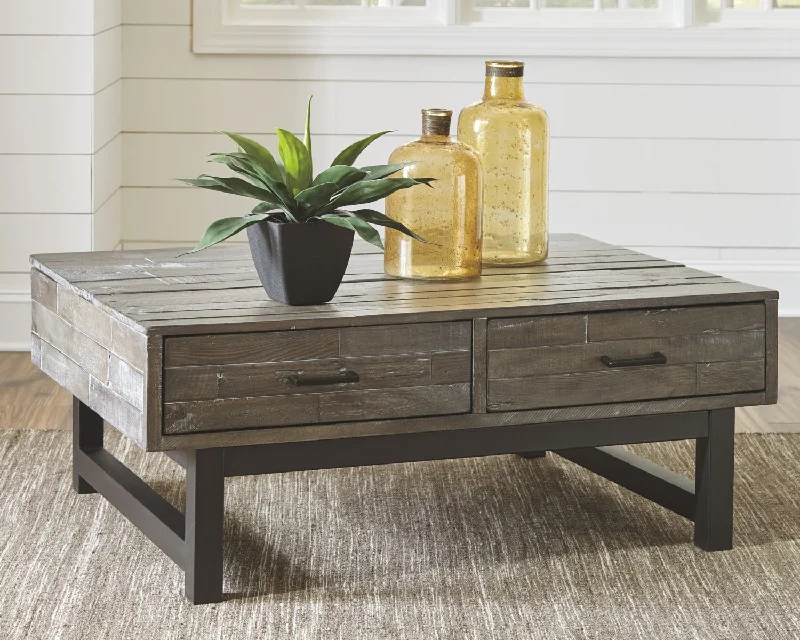 Mondoro Lift Top Cocktail Table Grayish Brown by Ashley Furniture