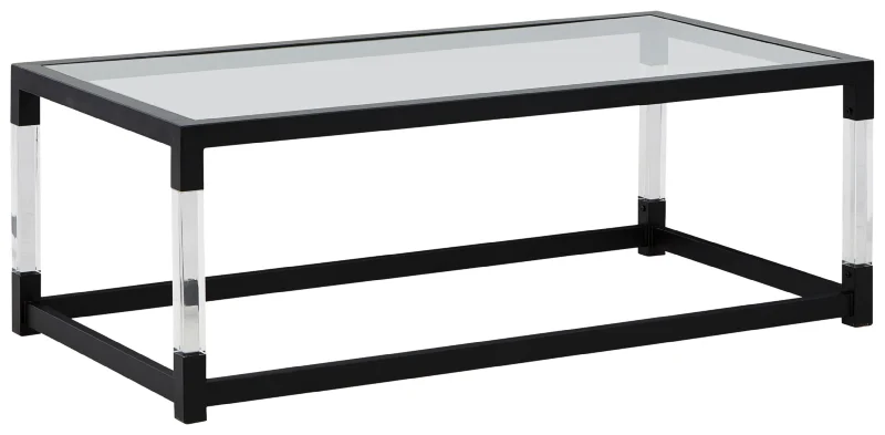 Nallynx Rectangular Cocktail Table Metallic Gray by Ashley Furniture