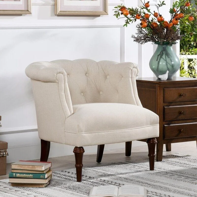 Wide Tufted Chesterfield Chair