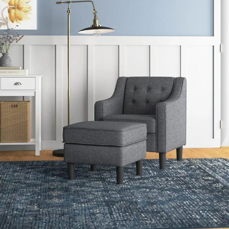 Pearson accent chair with ottoman