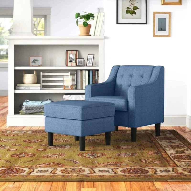 Pearson accent chair with ottoman