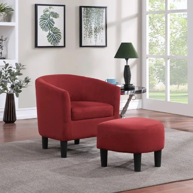 pitts accent chair with ottoman