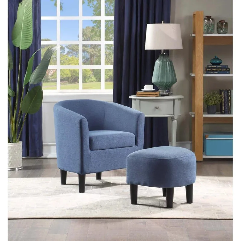 pitts accent chair with ottoman