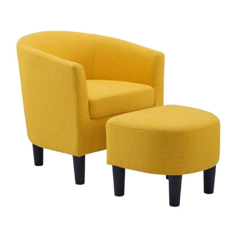 pitts accent chair with ottoman