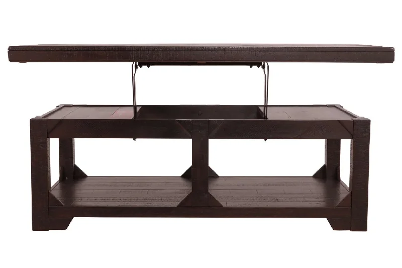 Rogness Lift Top Cocktail Table Rustic Brown by Ashley Furniture