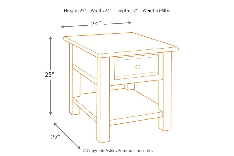 Tyler Creek Rectangular End Table by Ashley Furniture