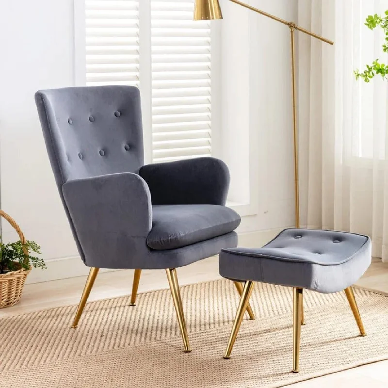 wilbar accent chair with ottoman