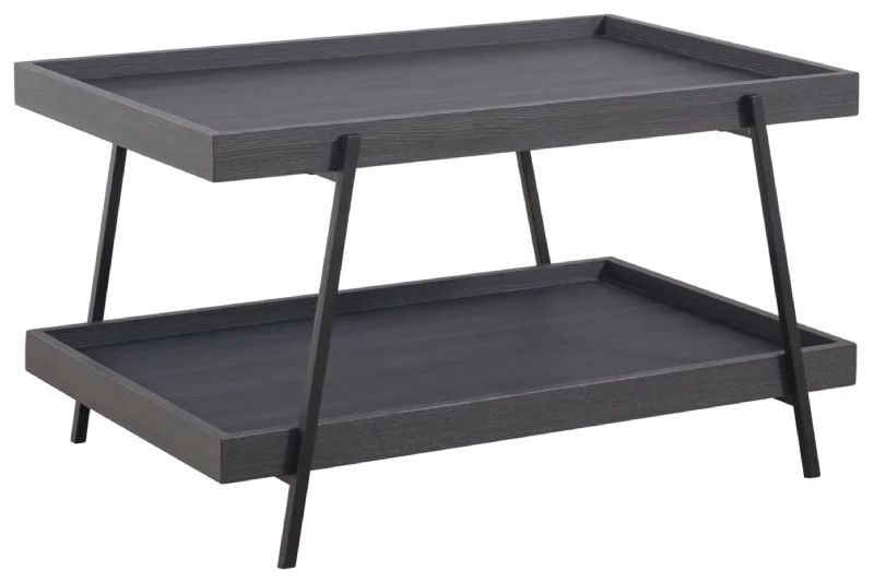 Yarlow Rectangular Cocktail Table Black by Ashley Furniture