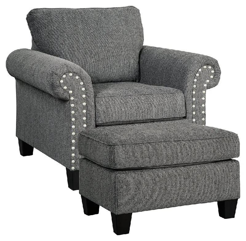 Agleno 78701 Charcoal Chair and Ottoman