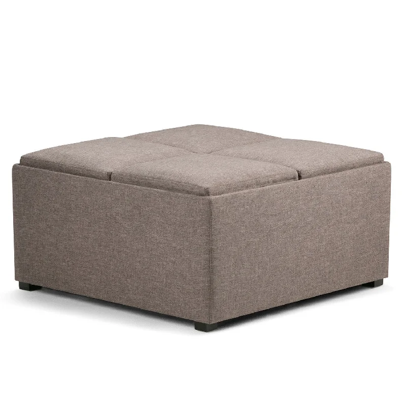 Avalon Table Ottoman in Linen