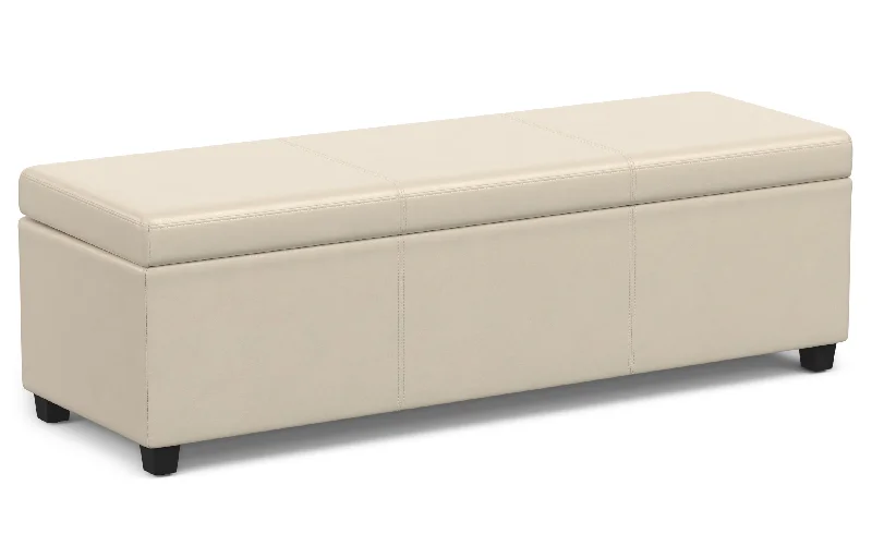 Avalon Extra Large Storage Ottoman in Vegan Leather