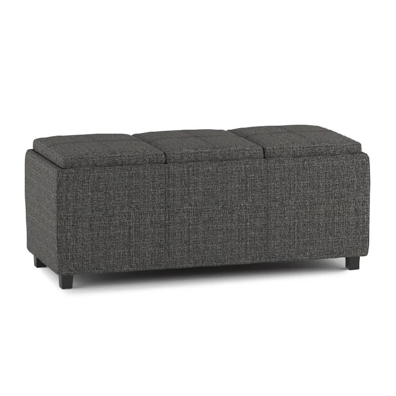 Avalon 3 Trays Ottoman in Tweed