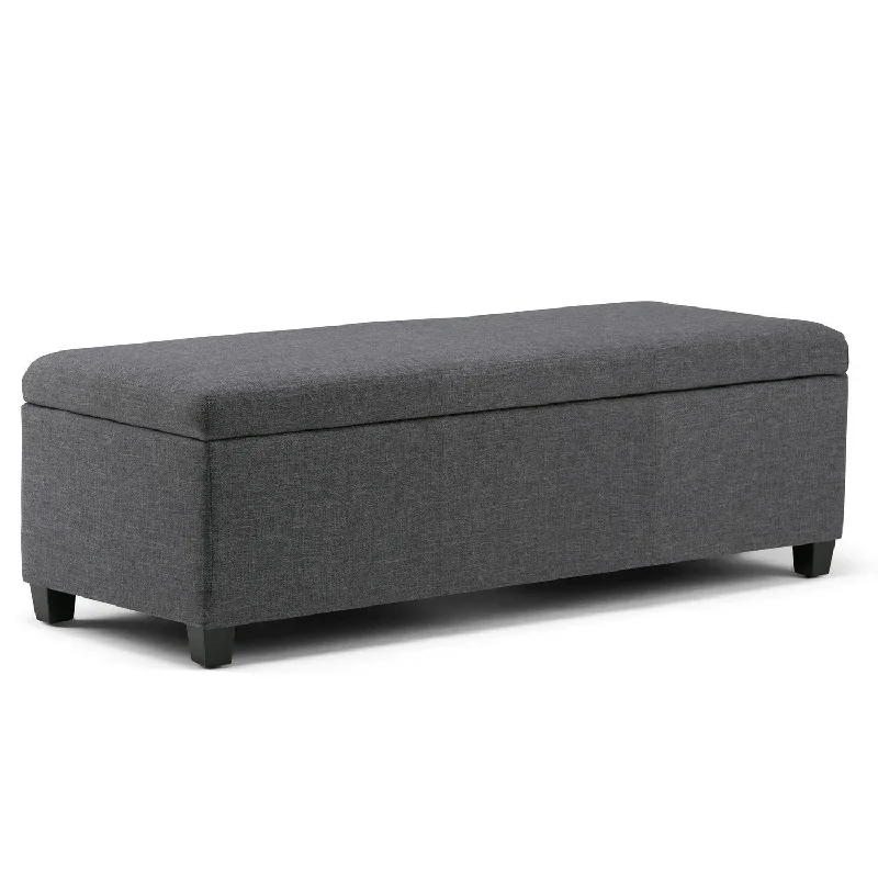 Avalon Storage Ottoman in Linen