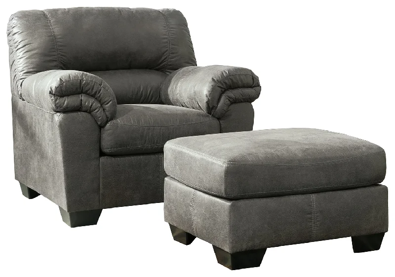 Bladen 12001 Slate Chair and Ottoman