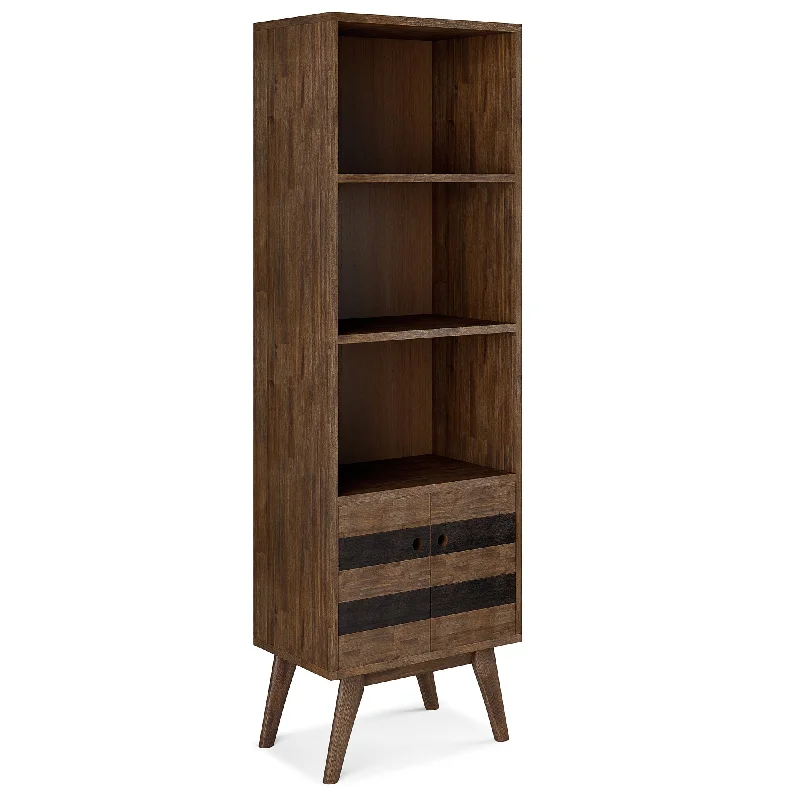 Clarkson Bookcase with Storage in Acacia