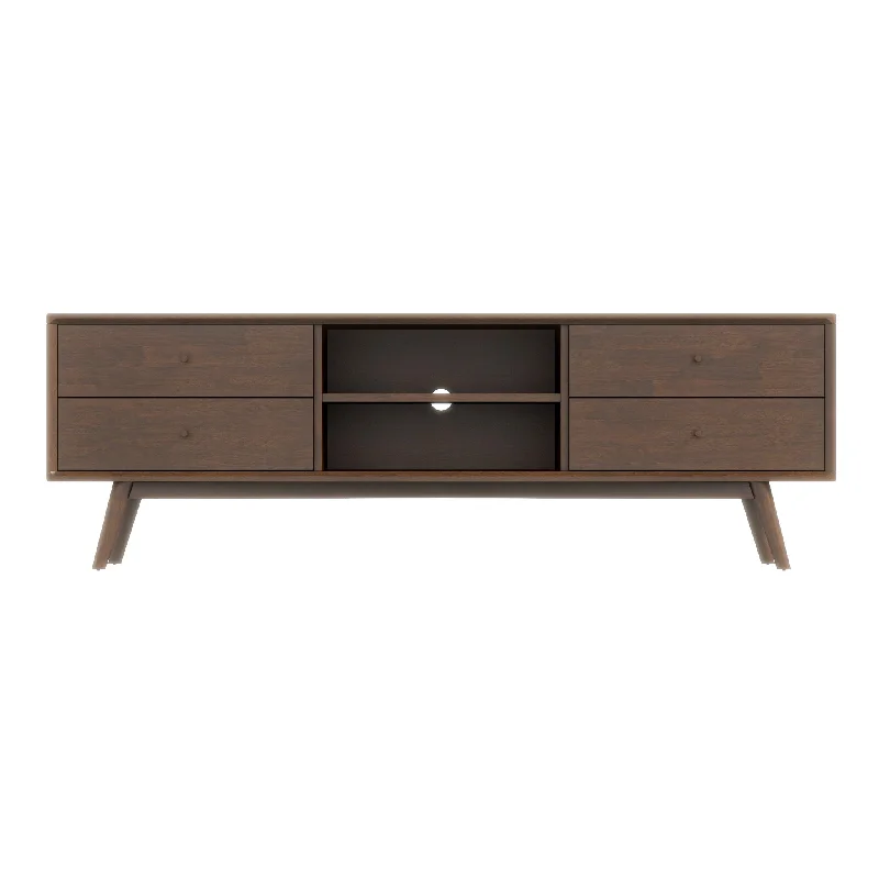 Caroline Mid Century Modern Style Walnut TV Stand up to 72"