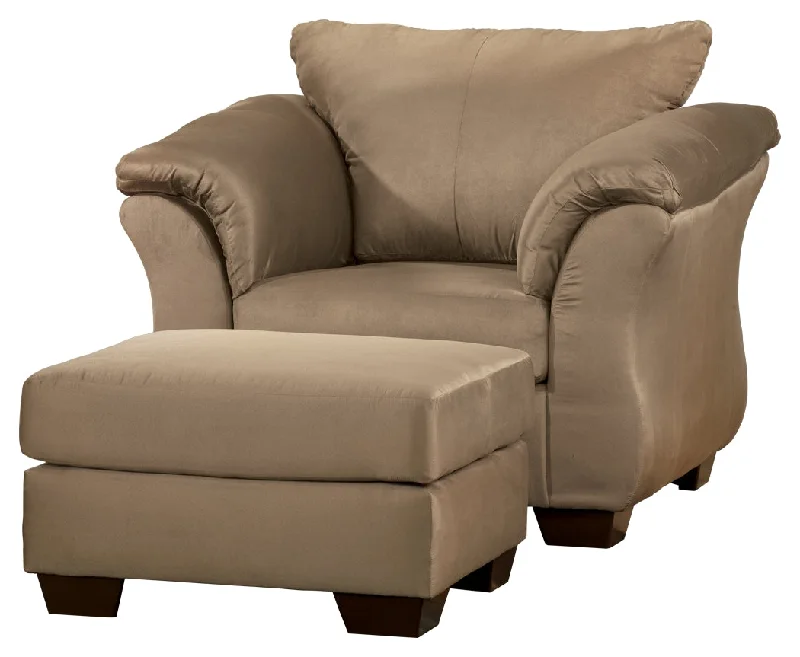 Darcy 75002 Mocha Chair and Ottoman