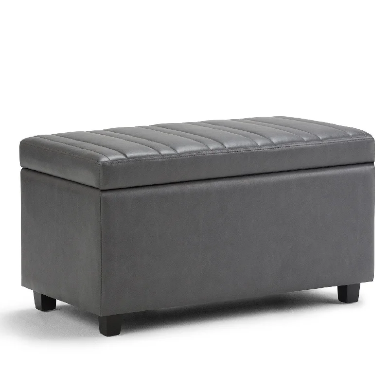 Darcy Storage Ottoman in Vegan Leather