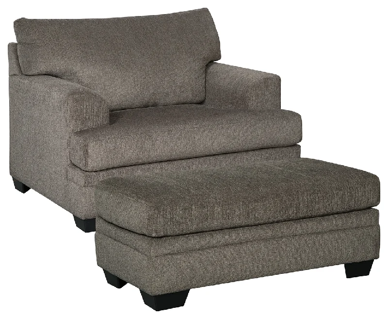 Dorsten 77204 Slate Chair and Ottoman