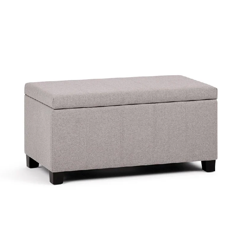 Dover Storage Ottoman in Linen