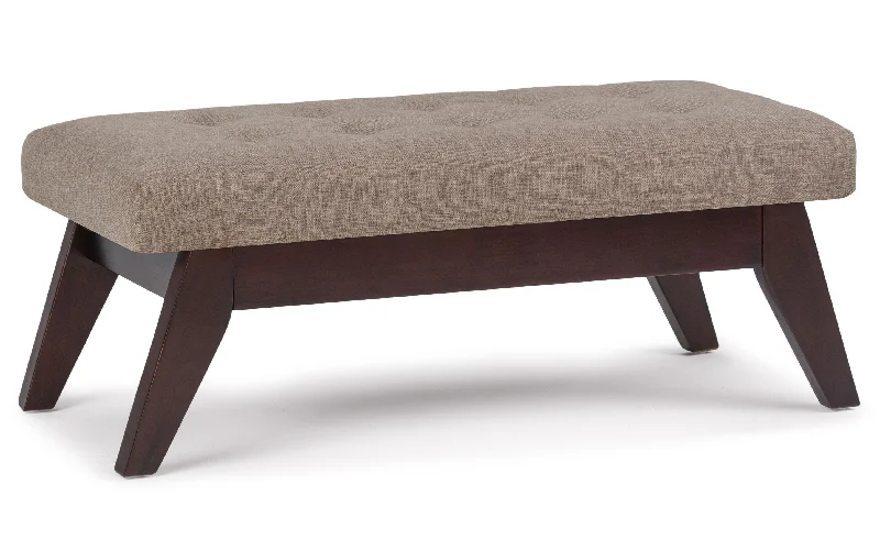 Draper Ottoman Bench in Linen