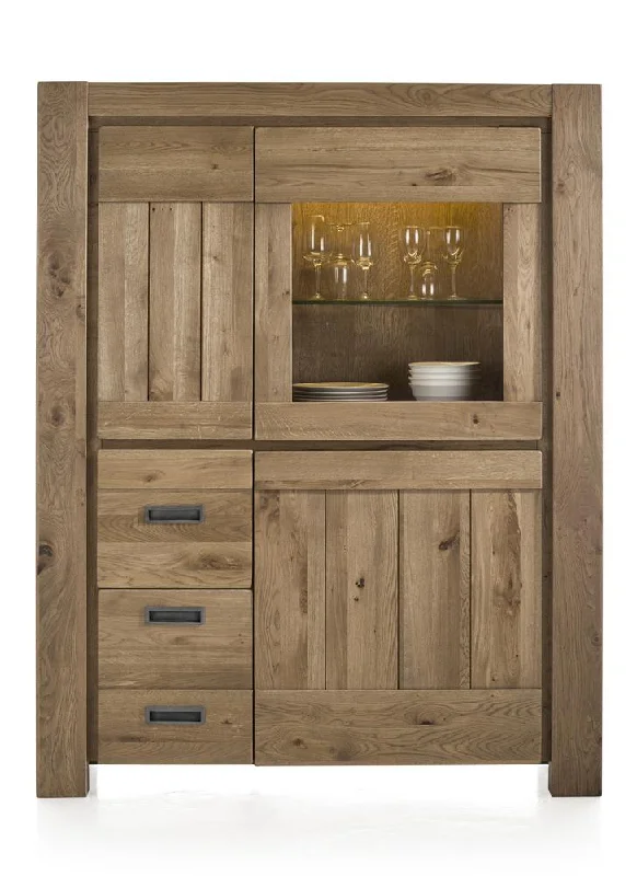 Habufa Bespoke Santorini Oak Midsize Highboard in Various Colours