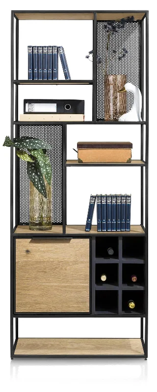 Habufa City Bookcases in Oak and Metal