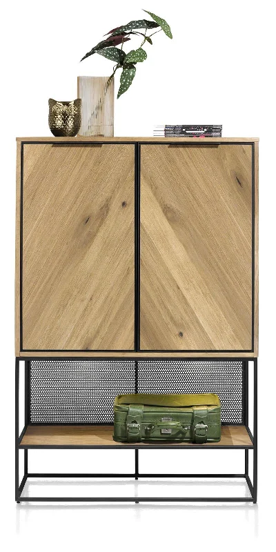 Habufa City Highboards in Oak and Metal