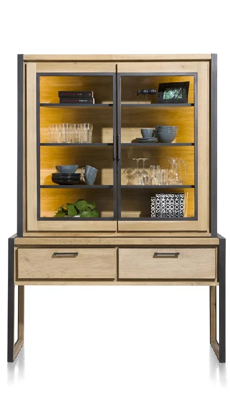 Habufa Metalox Glass Storage Hall Cabinet