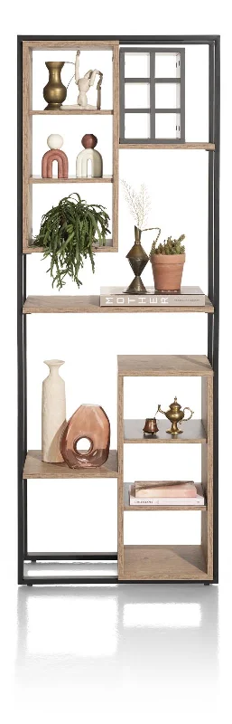 Habufa Pantin Rustic Room Divider Bookcase