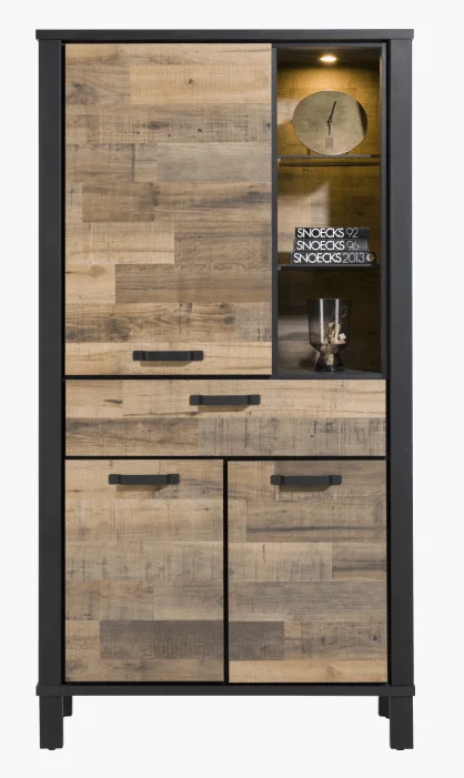 Habufa Sardinie Driftwood Tall Storage Display Cabinet