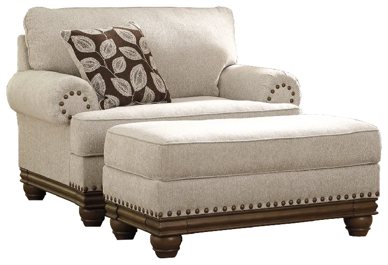 Harleson 15104 Wheat Chair and Ottoman