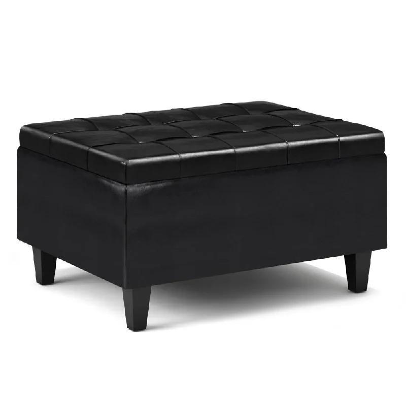 Harrison Small Coffee Table Ottoman in Vegan Leather