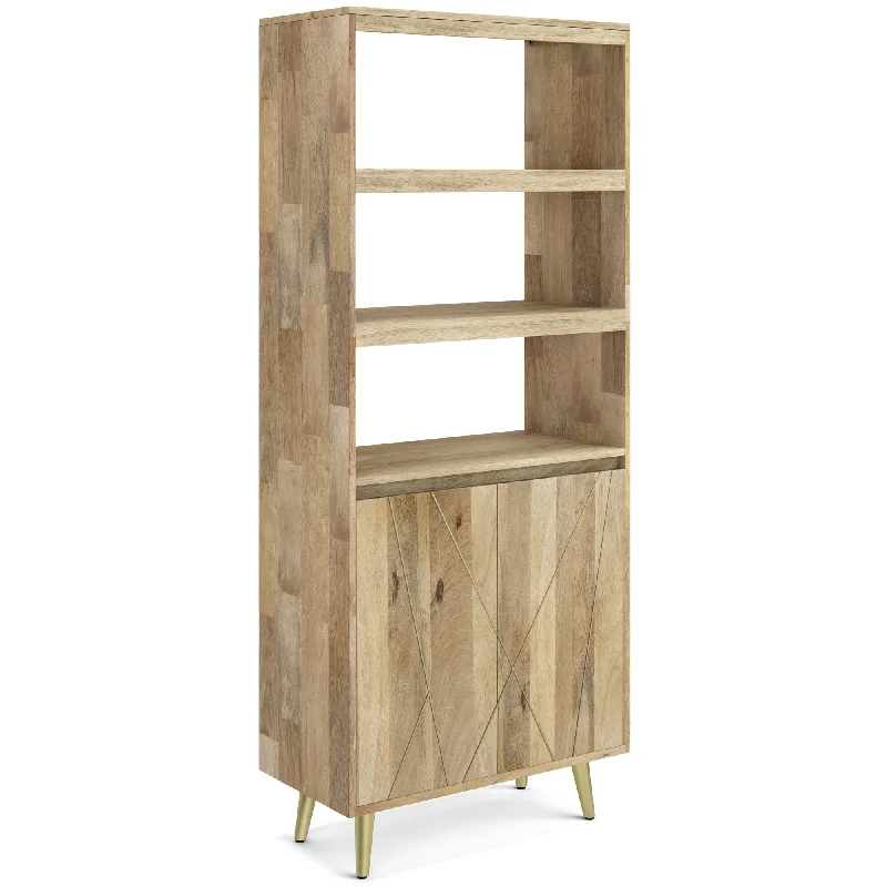 Jager Bookshelf with Doors in Mango