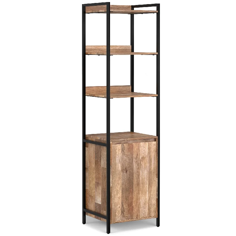 Kelsey Narrow Bookshelf with Cabinet