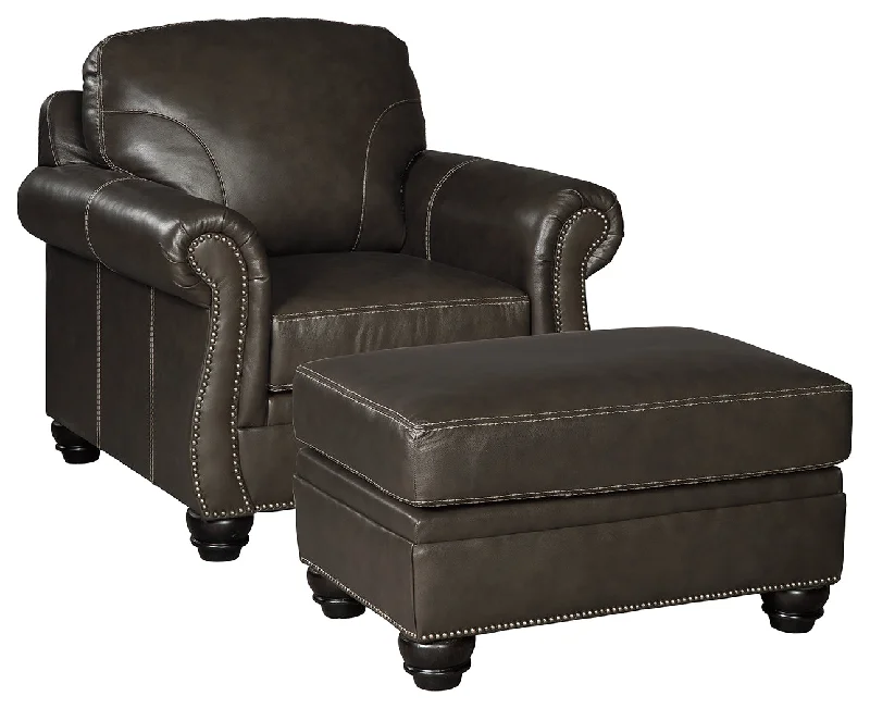 Lawthorn 32603 Slate Chair and Ottoman