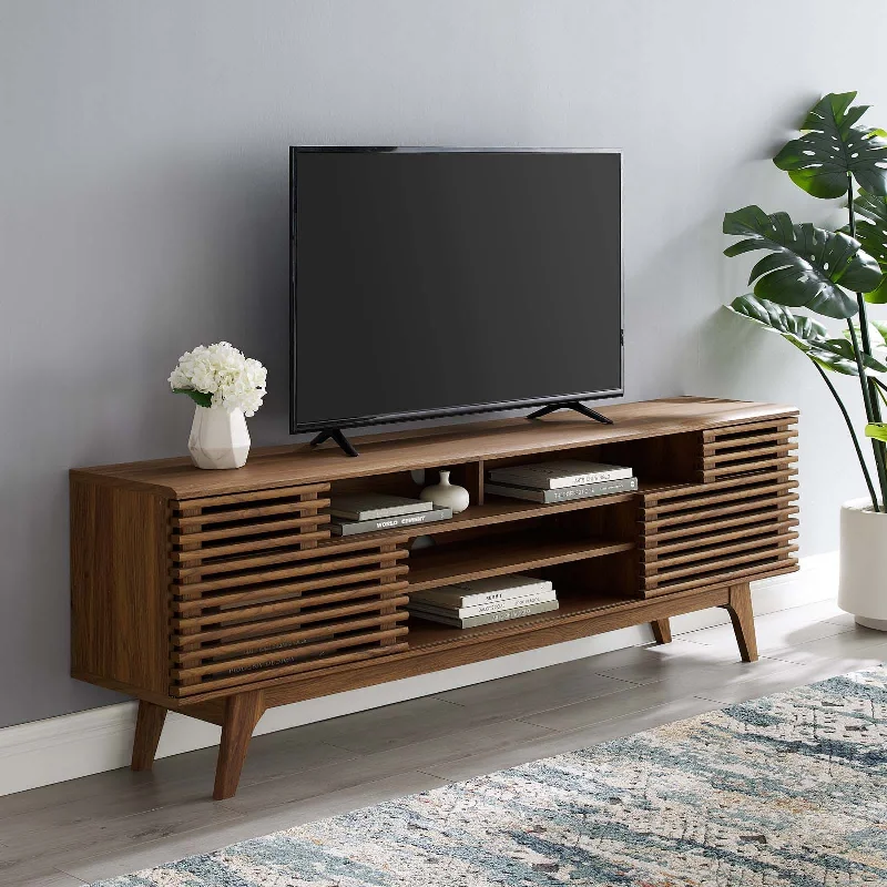 Modway Render 71" Media Console TV Stand in Walnut - EEI-3433