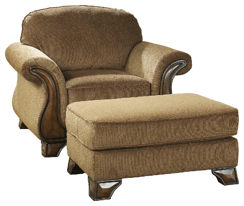 Montgomery 38300 Mocha Chair and Ottoman