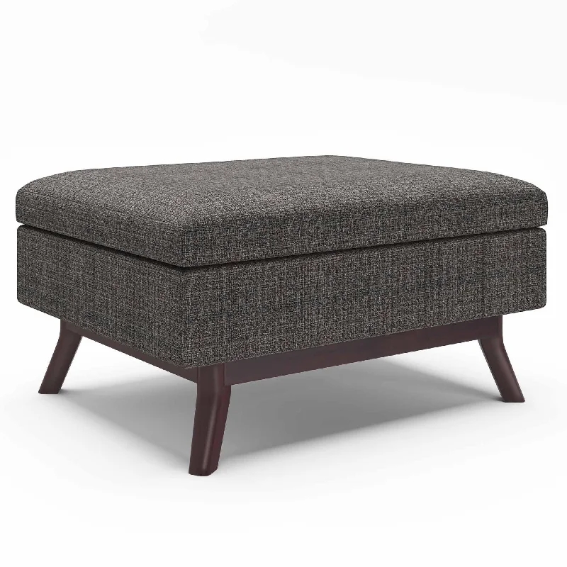 Owen Small Coffee Table Ottoman in Tweed